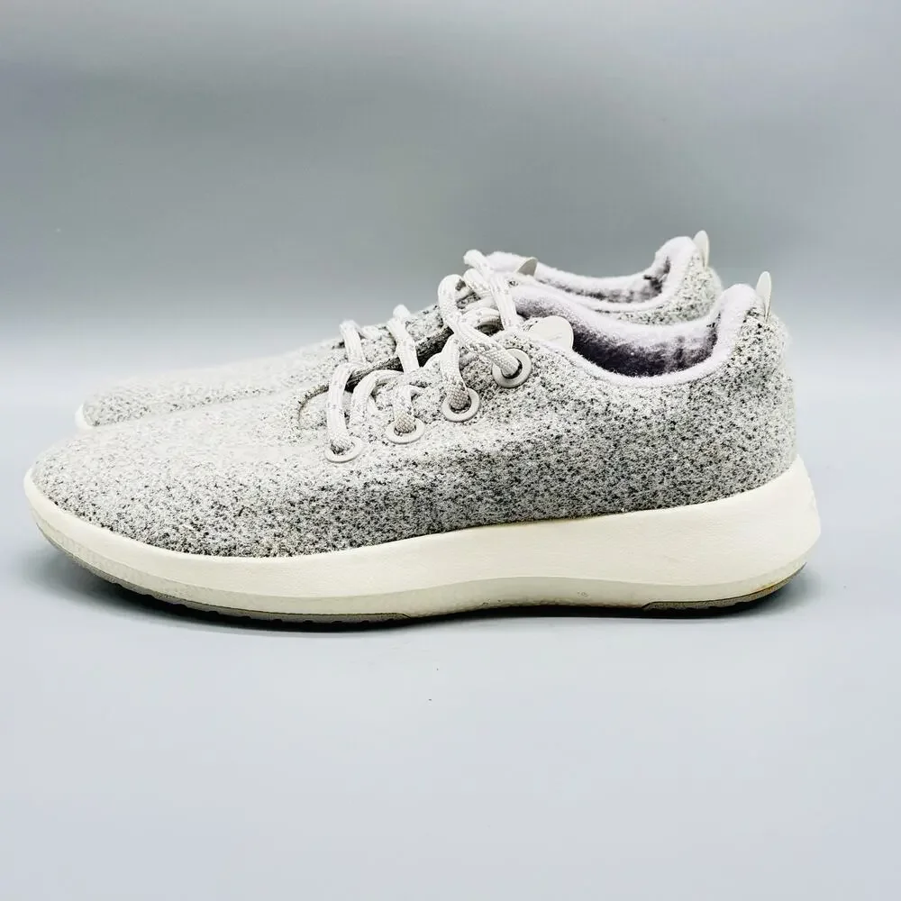 Allbirds Wool Runners Shoes Womens 8 Light Gray Merino Lace Up Sustainable Comfo